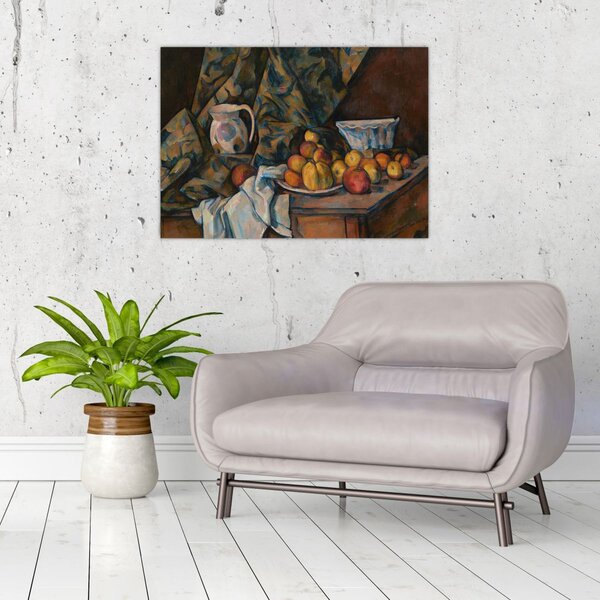 Slika - Paul Cézanne, Still Life with Apples and Peaches, reprodukcije (70x50 cm)