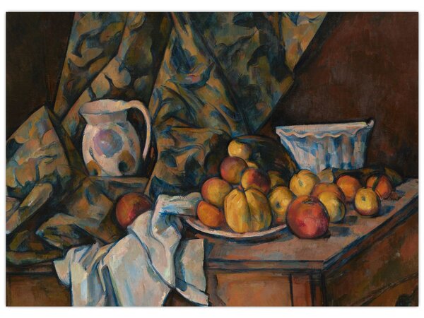 Slika - Paul Cézanne, Still Life with Apples and Peaches, reprodukcije (70x50 cm)