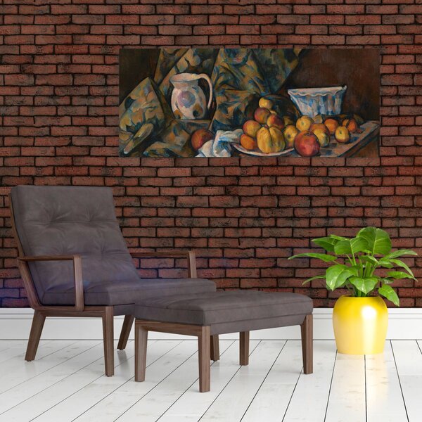 Slika - Paul Cézanne, Still Life with Apples and Peaches, reprodukcije (120x50 cm)
