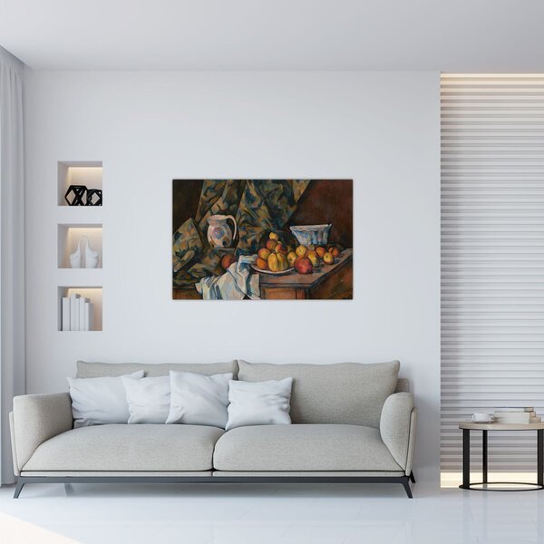 Slika - Paul Cézanne, Still Life with Apples and Peaches, reprodukcije (90x60 cm)
