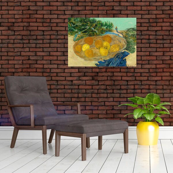 Slika - Vincent van Gogh, Still Life of Oranges and Lemons with Blue Gloves, reprodukcije (70x50 cm)