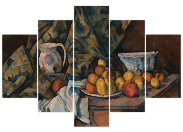 Slika - Paul Cézanne, Still Life with Apples and Peaches, reprodukcije (150x105 cm)
