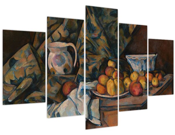 Slika - Paul Cézanne, Still Life with Apples and Peaches, reprodukcije (150x105 cm)