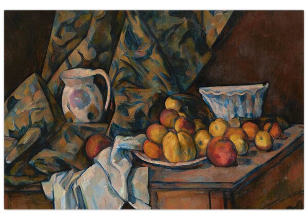 Slika - Paul Cézanne, Still Life with Apples and Peaches, reprodukcije (90x60 cm)