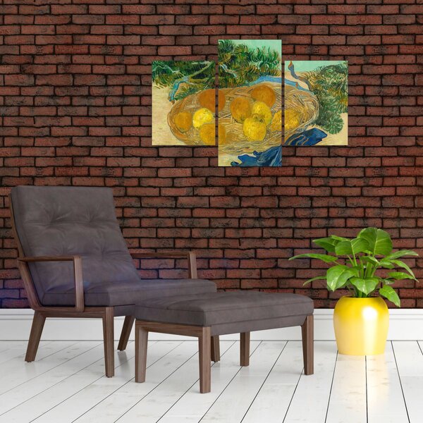 Slika - Vincent van Gogh, Still Life of Oranges and Lemons with Blue Gloves, reprodukcije (90x60 cm)