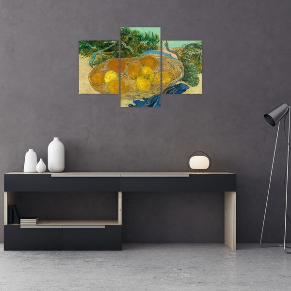 Slika - Vincent van Gogh, Still Life of Oranges and Lemons with Blue Gloves, reprodukcije (90x60 cm)