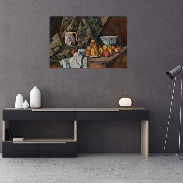 Slika - Paul Cézanne, Still Life with Apples and Peaches, reprodukcije (90x60 cm)