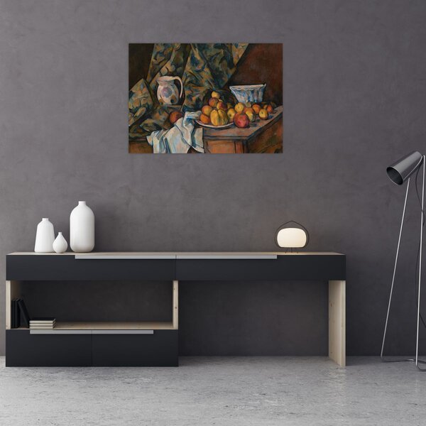Slika - Paul Cézanne, Still Life with Apples and Peaches, reprodukcije (70x50 cm)