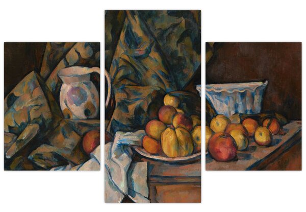Slika - Paul Cézanne, Still Life with Apples and Peaches, reprodukcije (90x60 cm)