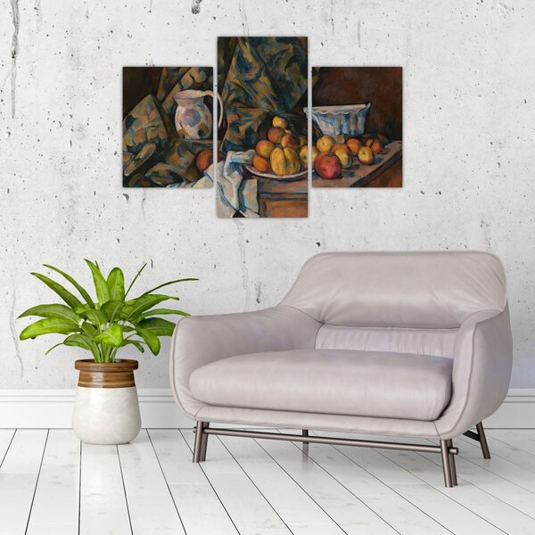 Slika - Paul Cézanne, Still Life with Apples and Peaches, reprodukcije (90x60 cm)