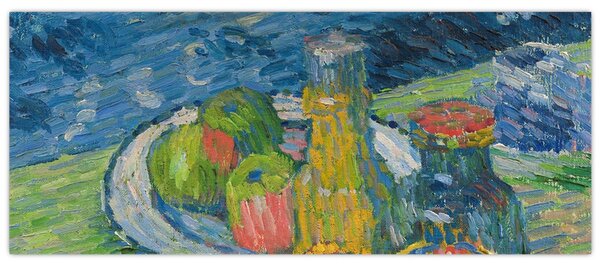 Slika - Alexej von Jawlensky, Still Life with Bottles and Fruit, reprodukcije (120x50 cm)
