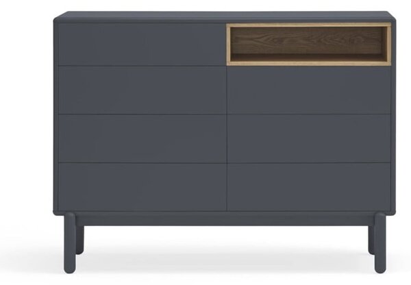 Tamno siva niska komoda 120x90 cm Corvo - Teulat