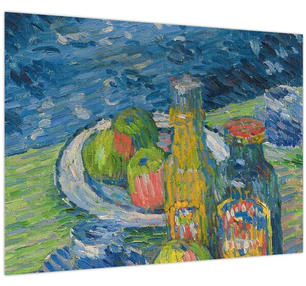 Slika - Alexej von Jawlensky, Still Life with Bottles and Fruit, reprodukcije (70x50 cm)