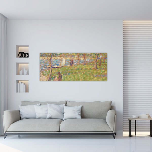 Slika - Georges Seurat, Study for "La Grande Jatte", reprodukcije (120x50 cm)