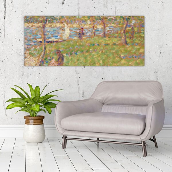 Slika - Georges Seurat, Study for "La Grande Jatte", reprodukcije (120x50 cm)