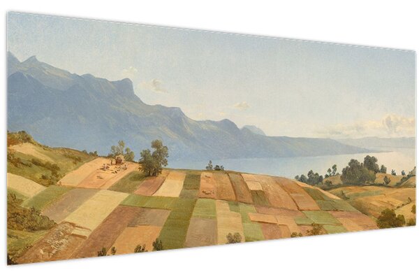 Slika - Alexandre Calame, Swiss Landscape, reprodukcije (120x50 cm)