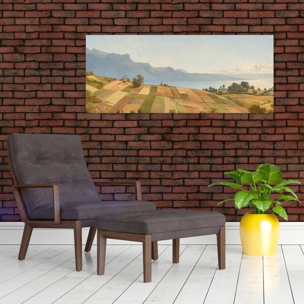 Slika - Alexandre Calame, Swiss Landscape, reprodukcije (120x50 cm)