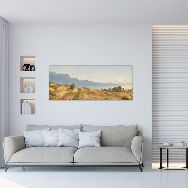 Slika - Alexandre Calame, Swiss Landscape, reprodukcije (120x50 cm)