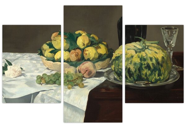 Slika - Edouard Manet, Still Life with Melon and Peaches, reprodukcije (90x60 cm)