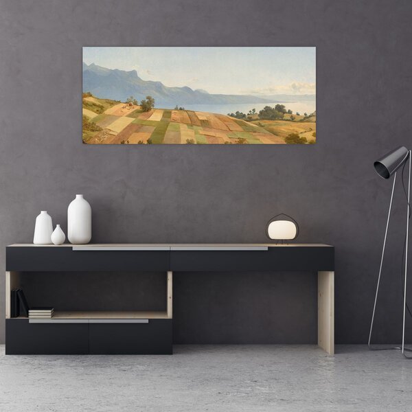 Slika - Alexandre Calame, Swiss Landscape, reprodukcije (120x50 cm)