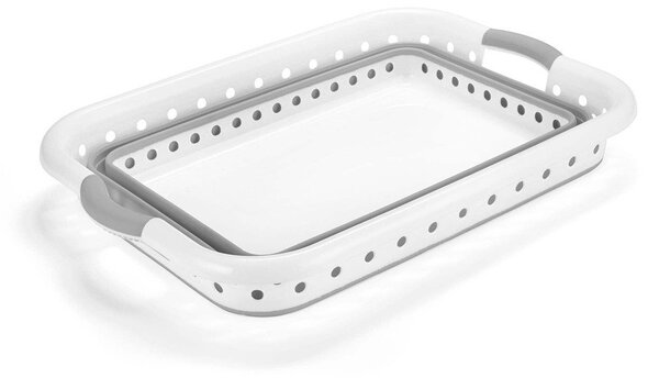 Bijelo-siva plastična košara za rublje 40 l - Addis