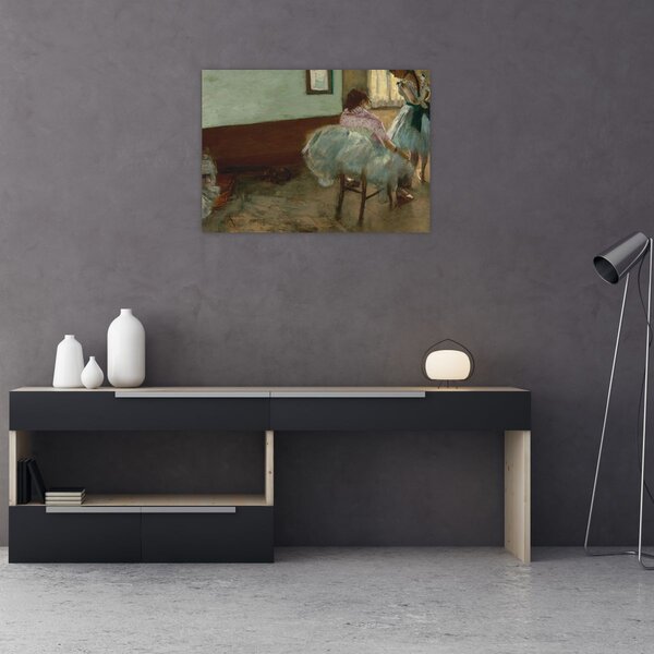 Staklena slika - Edgar Degas, The Dance Lesson, reprodukcije (70x50 cm)
