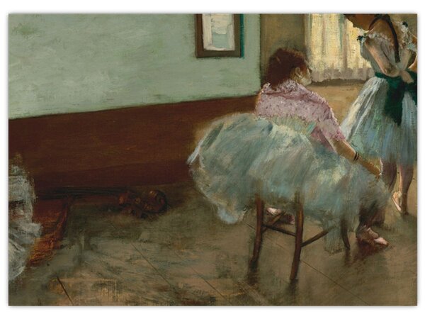 Staklena slika - Edgar Degas, The Dance Lesson, reprodukcije (70x50 cm)