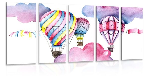 5-dijelna slika balončići u vjetru