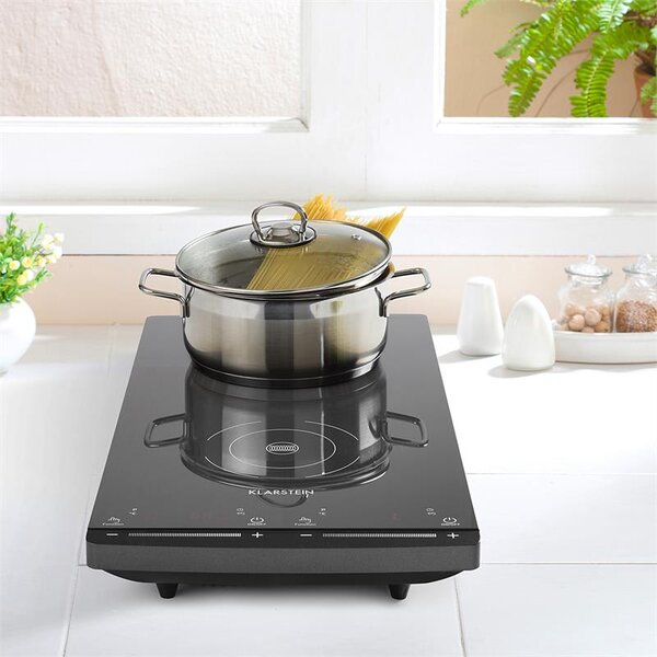 Klarstein VariCook Slim, indukcijska ploča za kuhanje, 2 ploče, 2900 W, 60-240 °C, crna boja