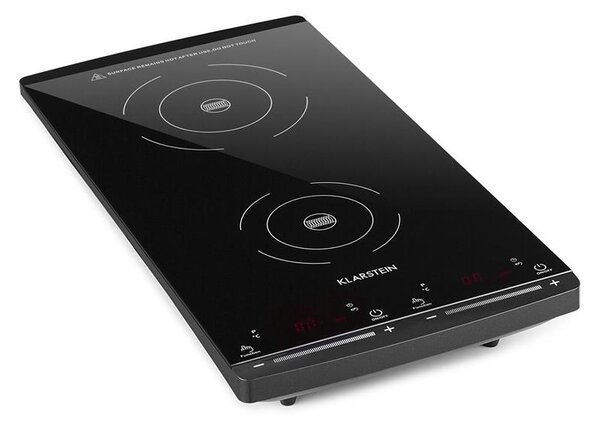 Klarstein VariCook Slim, indukcijska ploča za kuhanje, 2 ploče, 2900 W, 60-240 °C, crna boja