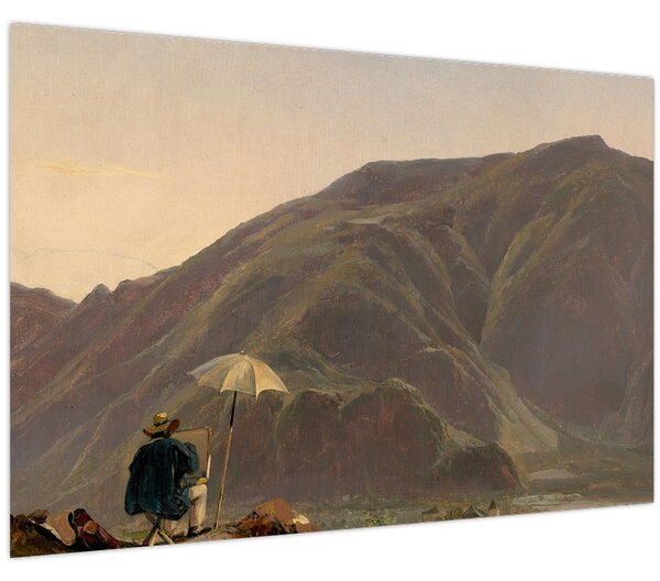Slika - Jules Coignet, View of Bozen with a Painter, reprodukcije (90x60 cm)