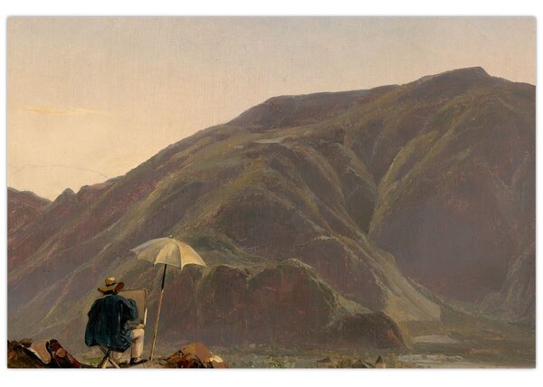 Slika - Jules Coignet, View of Bozen with a Painter, reprodukcije (90x60 cm)