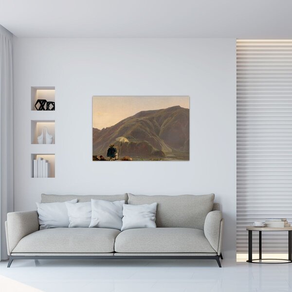 Slika - Jules Coignet, View of Bozen with a Painter, reprodukcije (90x60 cm)