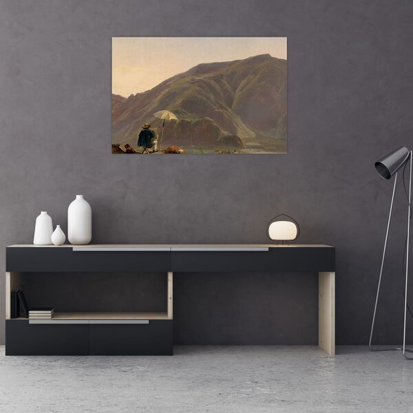 Slika - Jules Coignet, View of Bozen with a Painter, reprodukcije (90x60 cm)