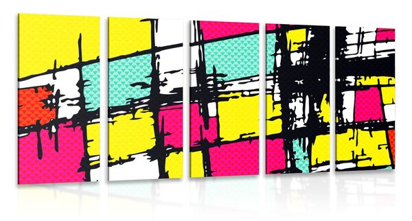 5-dijelna slika stilski pop-art