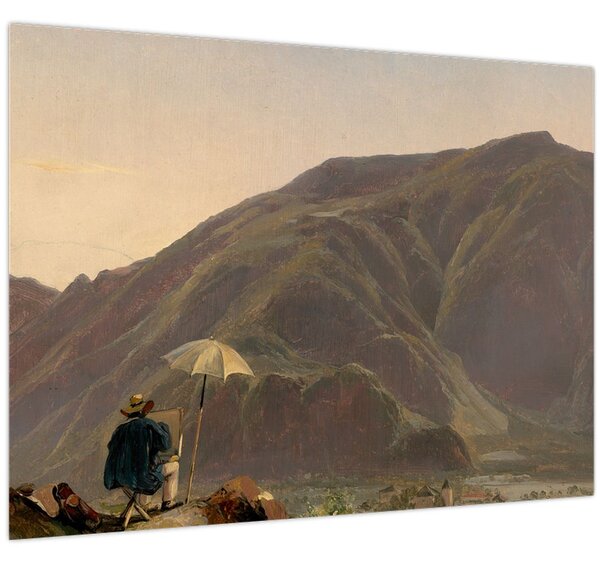 Slika - Jules Coignet, View of Bozen with a Painter, reprodukcije (70x50 cm)
