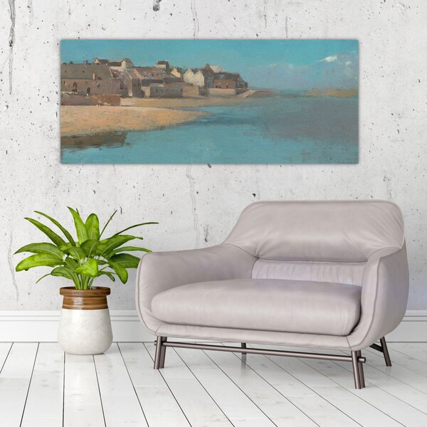 Slika - Odilon Redon, Village by the Sea in Brittany, reprodukcije (120x50 cm)