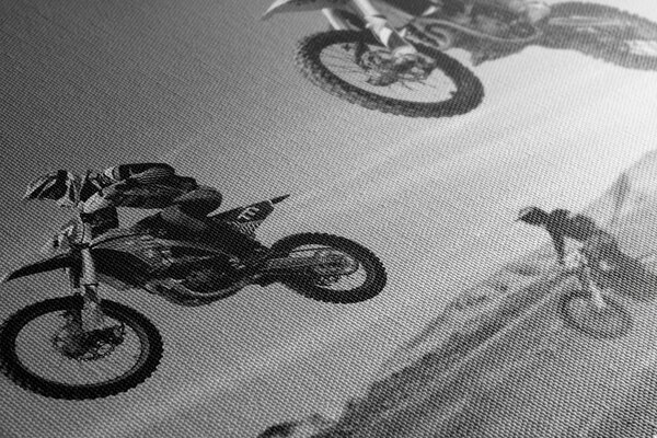 Slika za motoriste u crno-bijelom dizajnu