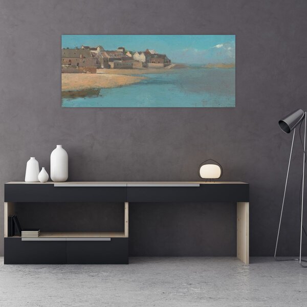 Slika - Odilon Redon, Village by the Sea in Brittany, reprodukcije (120x50 cm)
