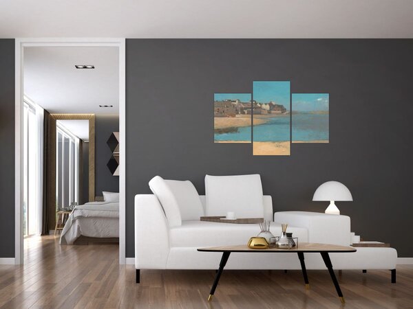 Slika - Odilon Redon, Village by the Sea in Brittany, reprodukcije (90x60 cm)