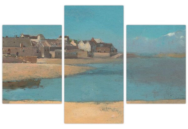 Slika - Odilon Redon, Village by the Sea in Brittany, reprodukcije (90x60 cm)