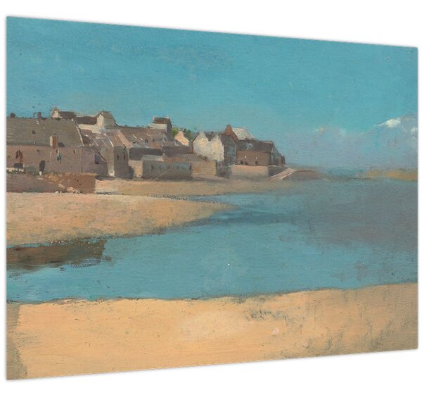 Slika - Odilon Redon, Village by the Sea in Brittany, reprodukcije (70x50 cm)