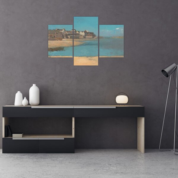 Slika - Odilon Redon, Village by the Sea in Brittany, reprodukcije (90x60 cm)