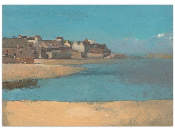 Slika - Odilon Redon, Village by the Sea in Brittany, reprodukcije (70x50 cm)