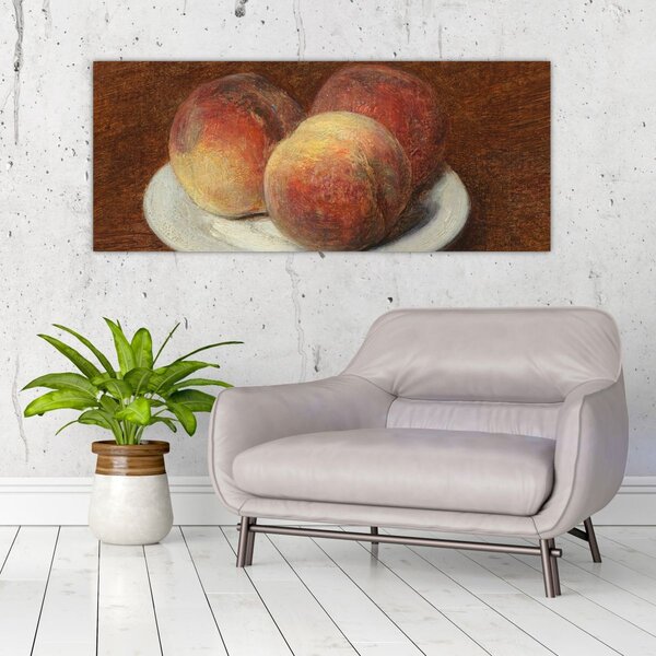 Slika - Henri Fantin-Latour, Three Peaches on a Plate, reprodukcije (120x50 cm)