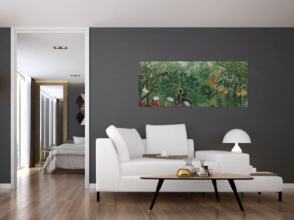 Slika - Henri Rousseau, Tropical Forest with Monkeys, reprodukcije (120x50 cm)