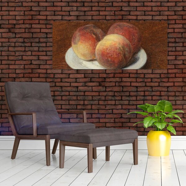 Slika - Henri Fantin-Latour, Three Peaches on a Plate, reprodukcije (120x50 cm)