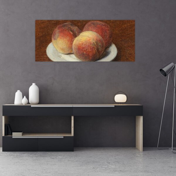 Slika - Henri Fantin-Latour, Three Peaches on a Plate, reprodukcije (120x50 cm)