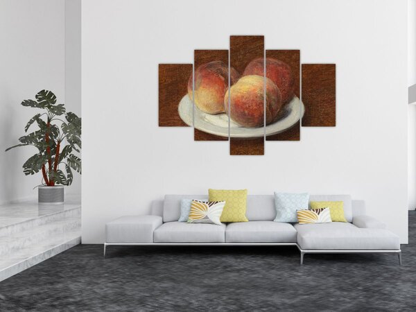 Slika - Henri Fantin-Latour, Three Peaches on a Plate, reprodukcije (150x105 cm)