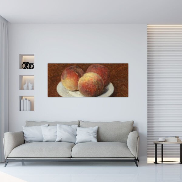 Slika - Henri Fantin-Latour, Three Peaches on a Plate, reprodukcije (120x50 cm)